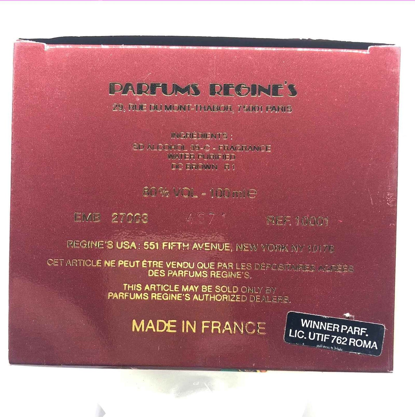 Regine's di Parfum Regine's Eau de Toilette 100ml Spray Vintage Rare