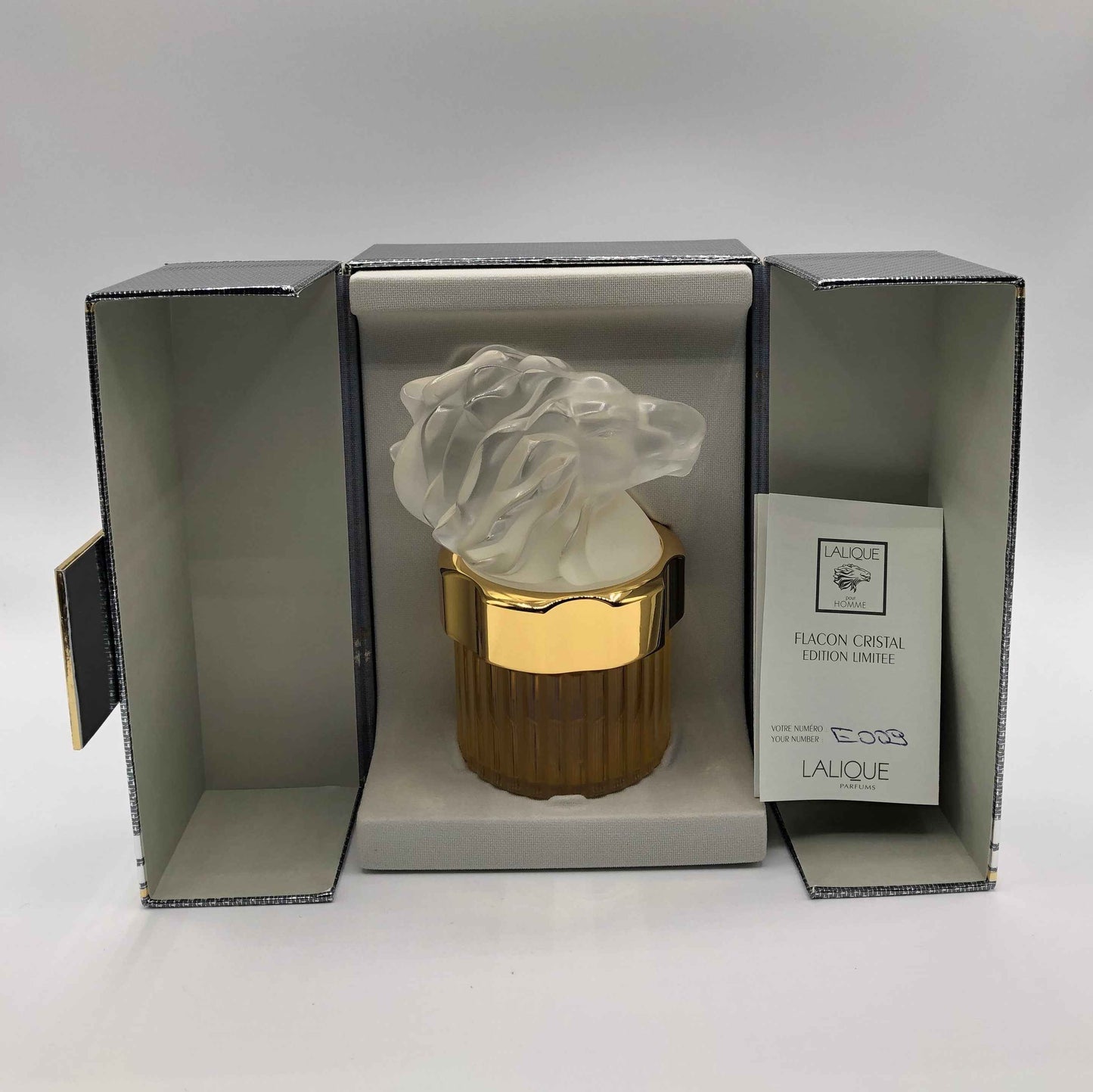 Lalique Homme di Lalique Eau de Parfum 100ml Flacon Crystal Edition Limitee Mascotte Lion Vintage Rare