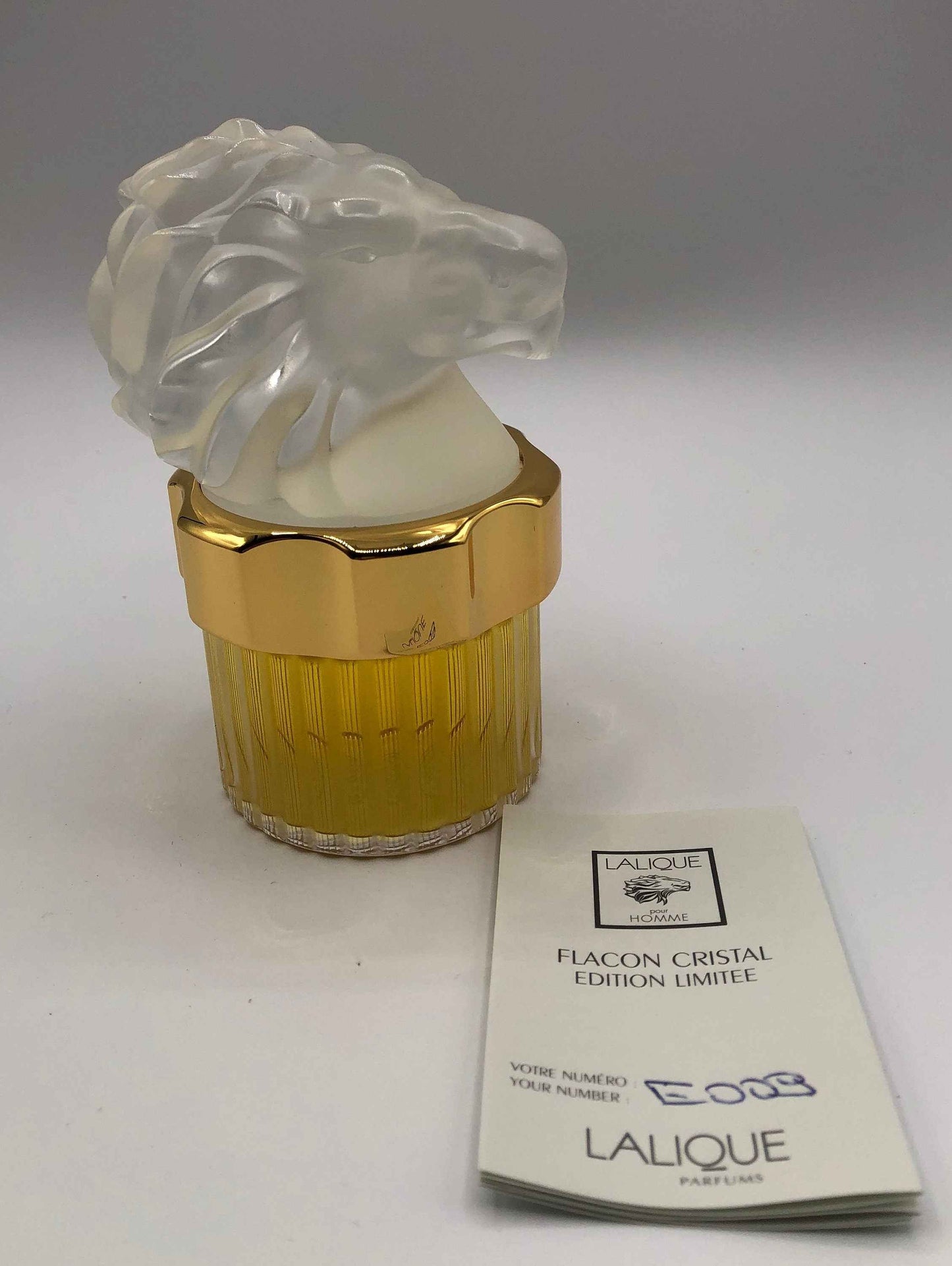 Lalique Homme di Lalique Eau de Parfum 100ml Flacon Crystal Edition Limitee Mascotte Lion Vintage Rare
