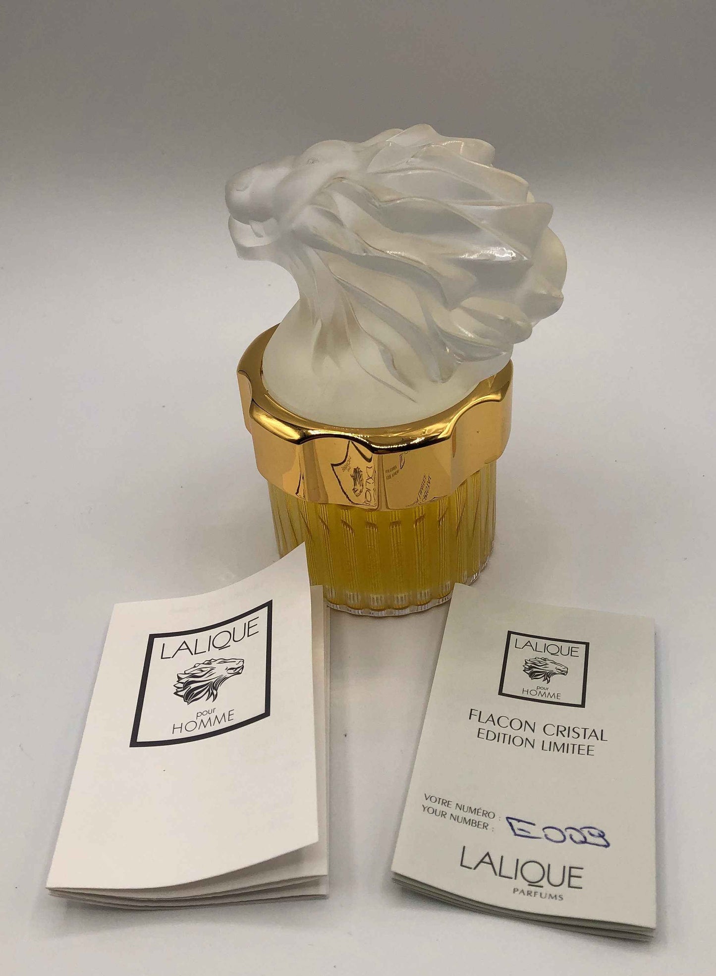 Lalique Homme di Lalique Eau de Parfum 100ml Flacon Crystal Edition Limitee Mascotte Lion Vintage Rare