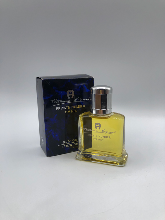 Private Number pour homme par Etienne Aigner Eau de Toilette 50ml Vintage Rare