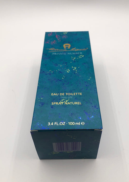 Private Number Opalisée par Etienne Aigner Eau de Toilette 100ml Vaporisateur Vintage Rare