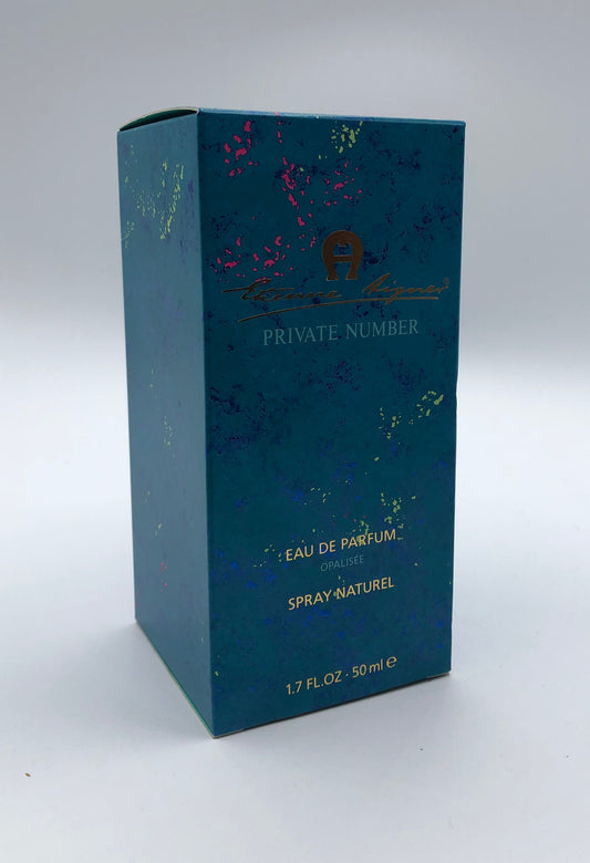 Private Number Opalisée par Etienne Aigner Eau de Parfum 50 ml Vaporisateur Vintage Rare